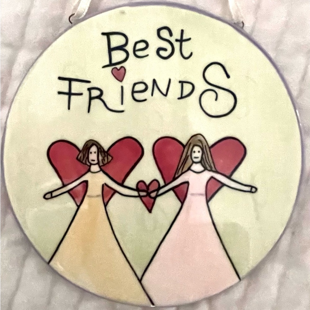 SALE! VTG Best Friends Round Hanging Ornament circa 2001